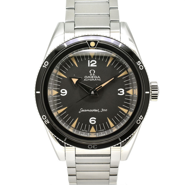 オメガ　OMEGA　シーマスター300 マスタークロノメーター 1957 トリロジー　234.10.39.20.01.001　SS　ブラック　39mm　世界3557本限定　USED　中古
