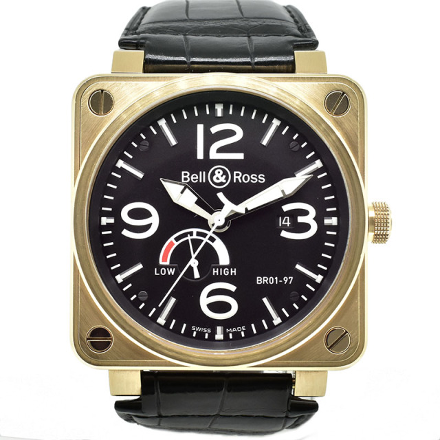 ベル＆ロス　BELL＆ROSS　リザーブ・ド・マルシェ　BR01-97PG-AL　46mm　ブラック　18KPG　世界250本限定  USED　中古