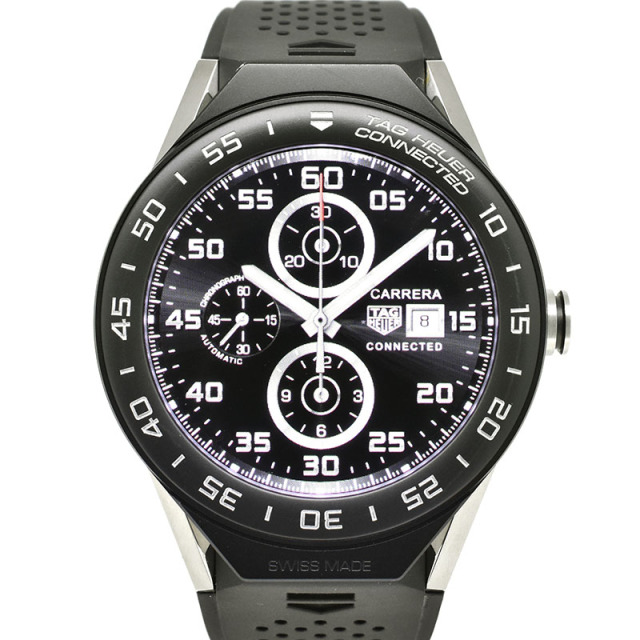 タグホイヤー　TAG HEUER　コネクテッド モジュラー45　SBF8A8001.11FT6076　45mm　チタン　ブラック　ラバーベルト　USED　中古