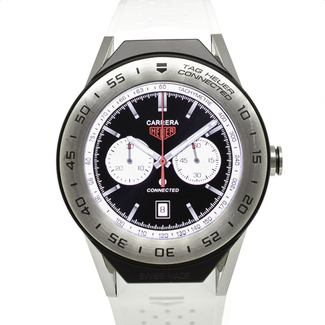 タグホイヤー　TAG HEUER　コネクテッド モジュラー41　SBF818001.11FT8031　41mm　チタン　ラバーベルト　USED　中古