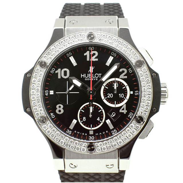 ウブロ　HUBLOT　ビッグバン ベゼルダイヤ　301.SX.130.RX.114　SS　44mm　ブラック　ラバーベルト　USED　中古