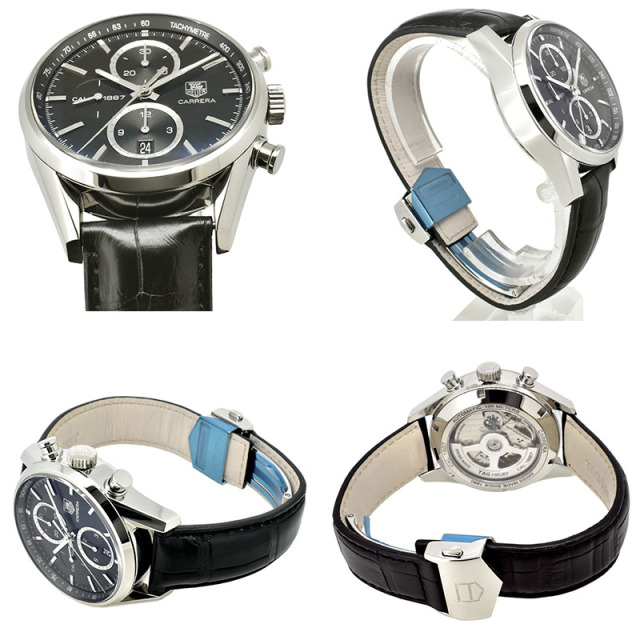 タグホイヤー TAG HEUER カレラクロノ キャリバー1887 CAR2110.FC6266 41mm SS ブラック 革ベルト 新品アウトレット