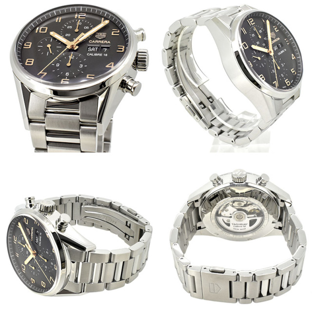 タグホイヤー TAG HEUER カレラ クロノグラフ エレガンス キャリバー16 CV2A1AB.BA0738 ブラック USED 中古