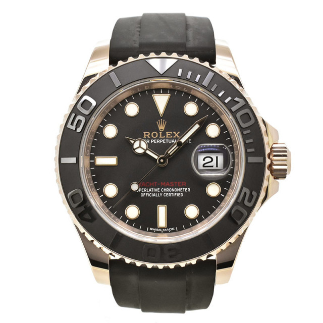 ロレックス　ROLEX　ヨットマスター40　Ref.116655　エバーローズゴールド　ブラック　ラバー　USED　中古