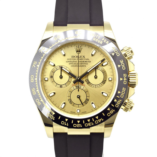 ロレックス　ROLEX　デイトナ　116518LN　18KYG　シャンパン　ラバーベルト　国内正規品　未使用品