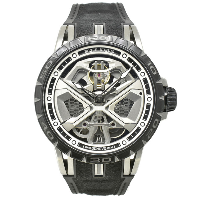 ロジェ・デュブイ　ROGER DUBUIS　エクスカリバー ウラカン ジャパンリミテッド　DBEX0803　チタン　45mm　日本88本限定　USED　中古