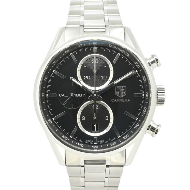 タグホイヤー TAG HEUER カレラクロノ キャリバー1887 CAR2110.BA0720 41mm SS ブラック 自動巻 USED 中古