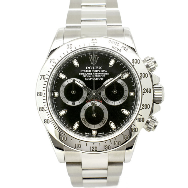 ロレックス　ROLEX　デイトナ　Ref.116520　SS　ブラック　ランダム番　最終鏡面バックル　USED　中古