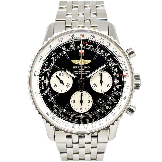 ブライトリング BREITLING ナビタイマー01 A022B01NP 自動巻 ブラック SS 43mm USED 中古
