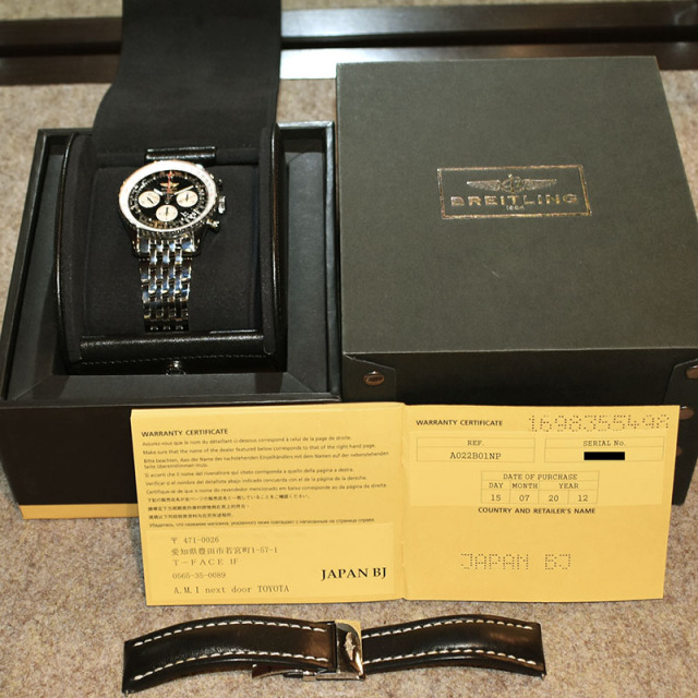 ブライトリング BREITLING ナビタイマー01 A022B01NP 自動巻 ブラック SS 43mm USED 中古