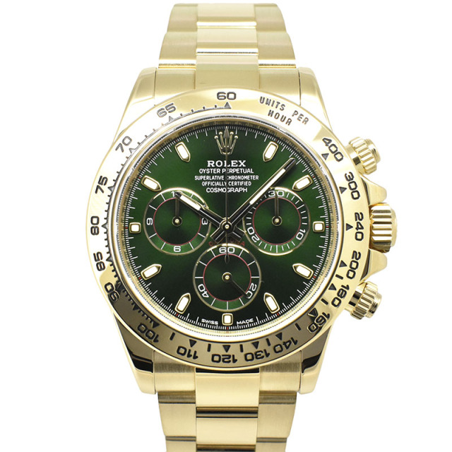 ロレックス　ROLEX　コスモグラフ デイトナ　Ref.116508　グリーン　K18イエローゴールド　40mm　USED　中古