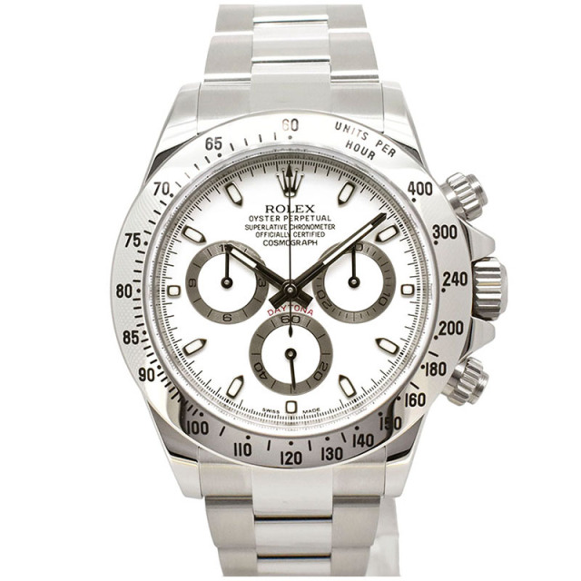 ロレックス　ROLEX　デイトナ　Ref.116520　SS　ホワイト　ランダム番　最終鏡面バックル　USED　中古