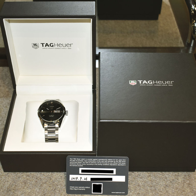 タグホイヤー TAG HEUER カレラ デイデイト キャリバー5 WAR201C.BA0723 41mm SS ブラック USED 中古
