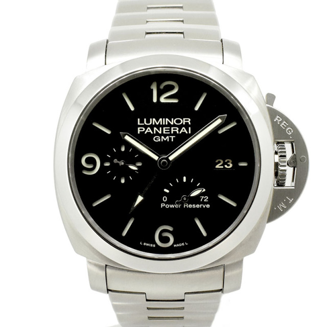 パネライ　PANERAI　ルミノール1950 3デイズ GMTパワーリザーブ　PAM00347　SS　44mm　N番　USED　中古