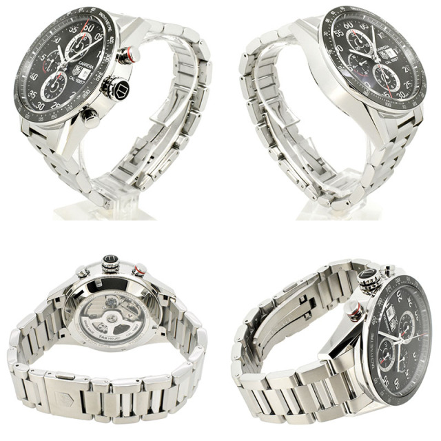 タグホイヤー TAG HEUER カレラ タキメータークロノ キャリバー1887 CAR2A10.BA0799 ブラック SS 43mm USED 中古