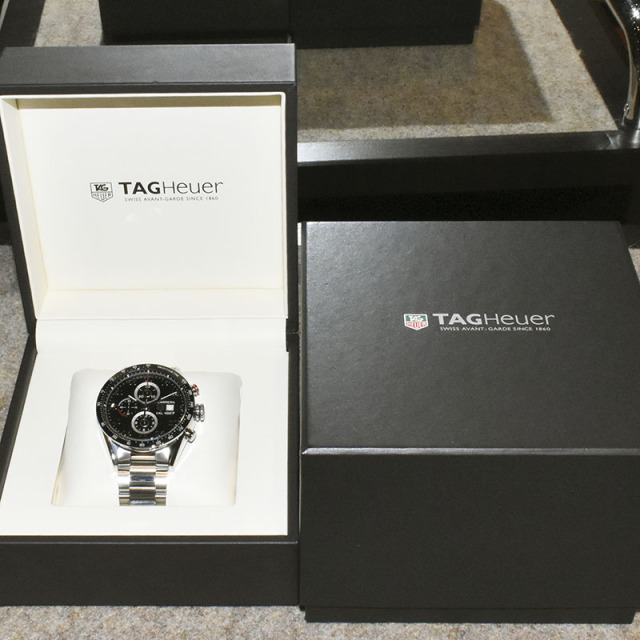 タグホイヤー TAG HEUER カレラ タキメータークロノ キャリバー1887 CAR2A10.BA0799 ブラック SS 43mm USED 中古