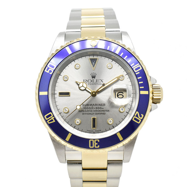 ロレックス　ROLEX　サブマリーナデイト　Ref.16613SG　グレー　SS×YG　K番　40mm　USED　中古