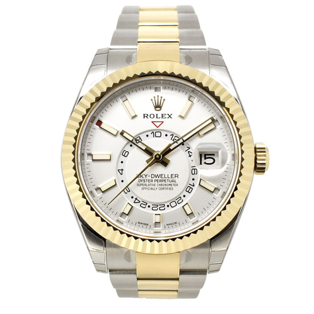 ロレックス　ROLEX　スカイドゥエラー　326933　SS×YG　ホワイト　42mm　未使用品