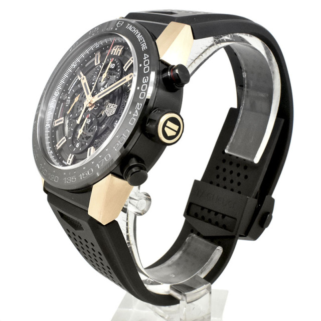 タグホイヤー TAG HEUER カレラ クロノグラフ キャリバー ホイヤー01 CAR2A5A.FT6044 ブラック ラバー 45mm USED 中古