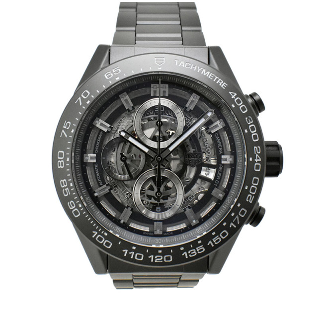 タグホイヤー TAG HEUER カレラ クロノグラフ キャリバー ホイヤー01 ブラックセラミック CAR2A91.BH0742 45mm USED 中古