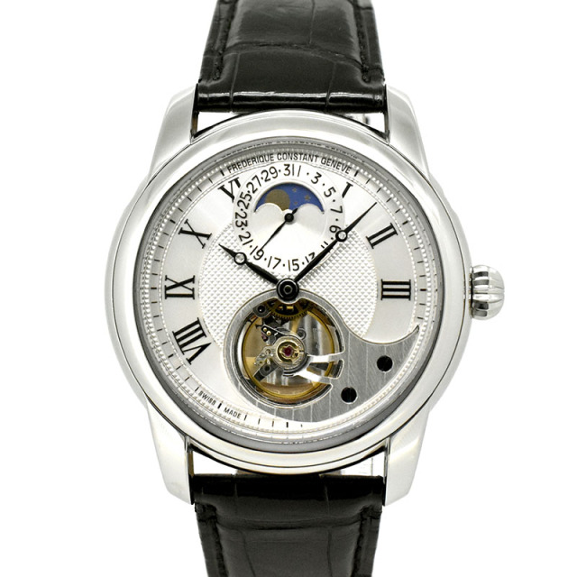 フレデリック・コンスタント　FREDERIQUE CONSTANT　ハートビート マニュファクチュール ムーンフェイズ デイト オートマチック　FC-935MC4H6　SS　シルバー　42mm　世界1888本限定　USED　中古