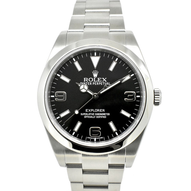 ロレックス　ROLEX　エクスプローラー1　Ref.214270　SS　39mm　メンズ　ブラック　ブラックアウト　ランダム番　USED　中古