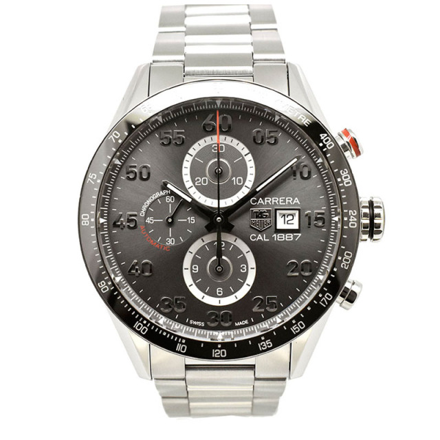 タグホイヤー　TAG HEUER　カレラタキメータークロノグラフ　キャリバー1887　CAR2A11.BA0799　アンスラサイト　SS　43mm　USED　中古