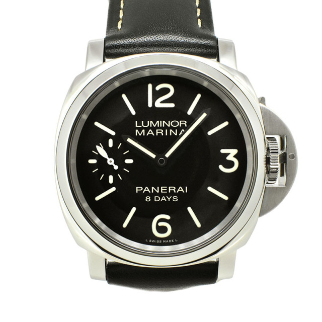 パネライ　PANERAI　ルミノールマリーナ 8デイズ　PAM00510　SS　44mm　手巻き　ブラック　U番　USED　中古