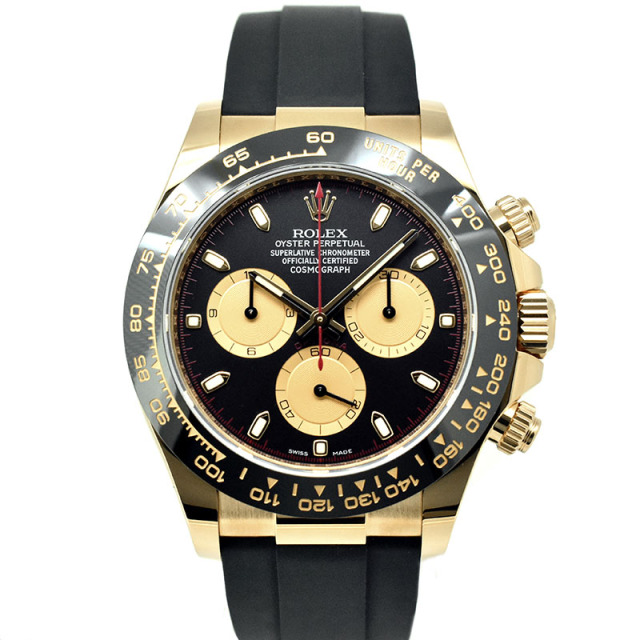 ロレックス　ROLEX　デイトナ　116518LN　ブラック/シャンパン　オイスターフレックス　18KYG　USED　中古