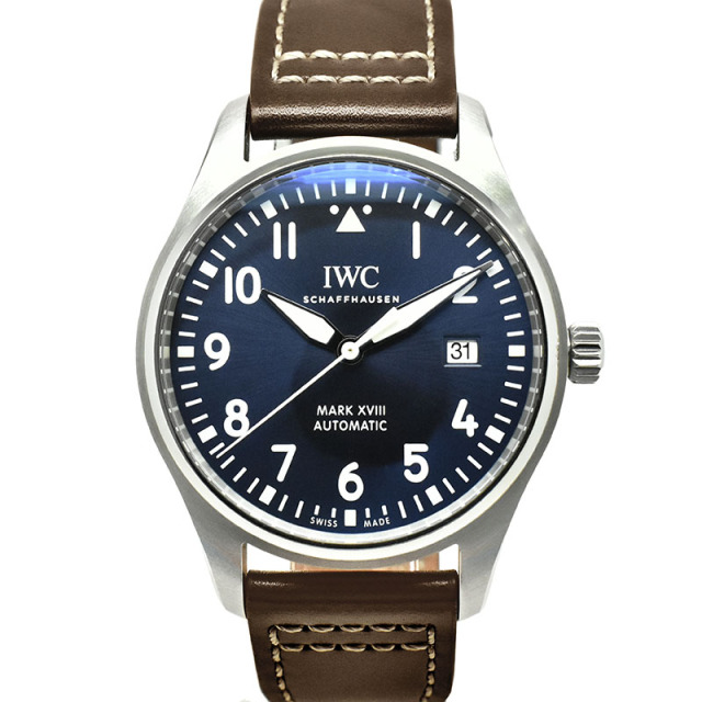 IWC　パイロットウォッチ マーク18 プティ・プランス　IW327010　ブルー　40mm　USED　中古