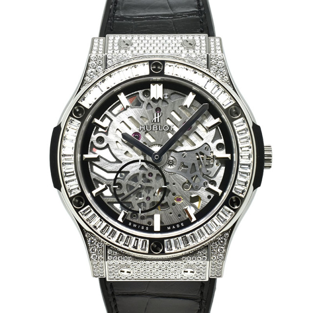 ウブロ　HUBLOT　クラシックフュージョン クラシコ ウルトラシン チタニウム ジュエリー　515.NX.0170.LR.0904　45mm　USED　中古