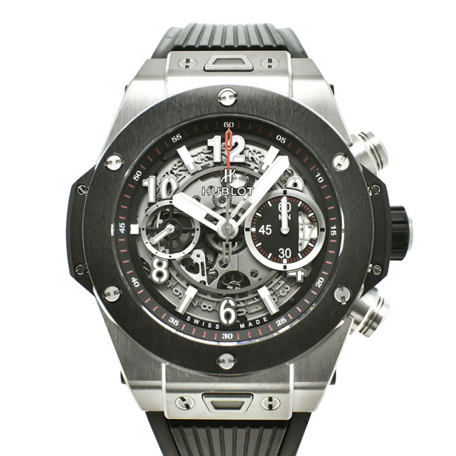 ウブロ　HUBLOT　ビッグバン ウニコ チタニウム セラミック　411.NM.1170.RX　45mm　USED　中古
