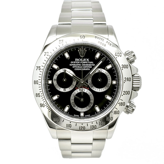 ロレックス　ROLEX　デイトナ　Ref.116520　SS　ブラック　ランダム番　鏡面バックル　USED　中古