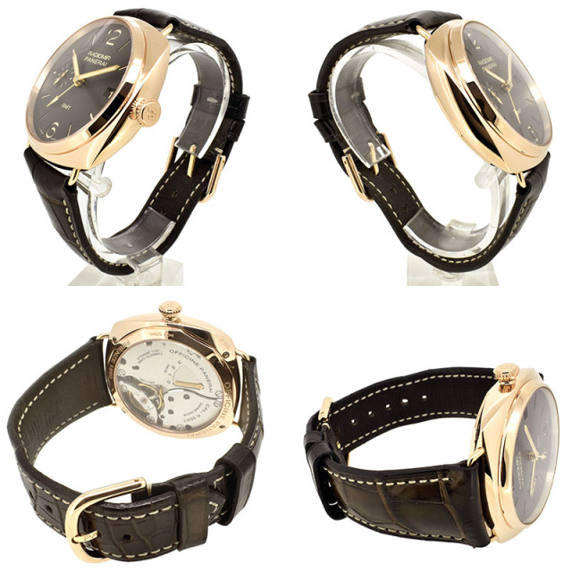 パネライ PANERAI ラジオミール 1940 3デイズ GMT オロロッソ PAM00421 18KRG 47mm 手巻き 革ベルト O番 USED 中古