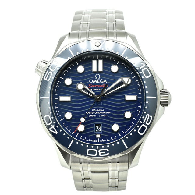 オメガ OMEGA シーマスター300 コーアクシャル マスタークロノメーター 210.30.42.20.03.001 ブルー 42mm USED 中古