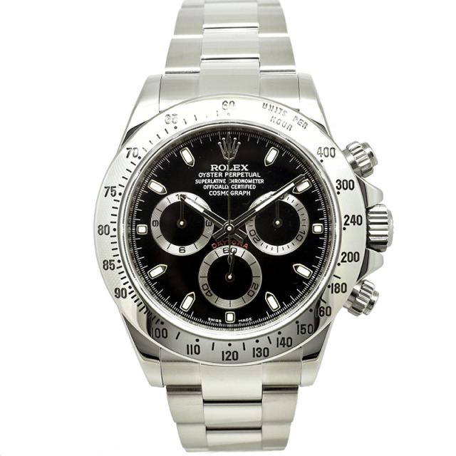 ロレックス　ROLEX　デイトナ　Ref.116520　SS　ブラック　ランダム番　鏡面バックル　USED　中古
