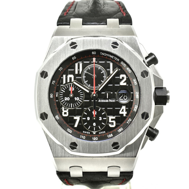 オーデマ・ピゲ　AUDEMARS PIGUET　ロイヤルオーク オフショア クロノグラフ　26470ST.OO.A101CR.01　革ベルト　ブラック　42mm　USED　中古