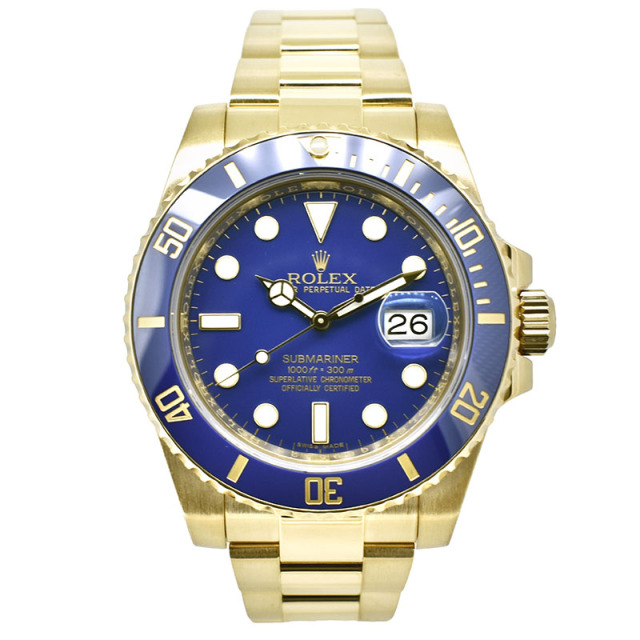ロレックス ROLEX サブマリーナデイト 116618LB 18KYG マットブルーダイアル G番 40mm USED 中古