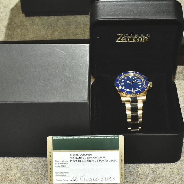 ロレックス ROLEX サブマリーナデイト 116618LB 18KYG マットブルーダイアル G番 40mm USED 中古