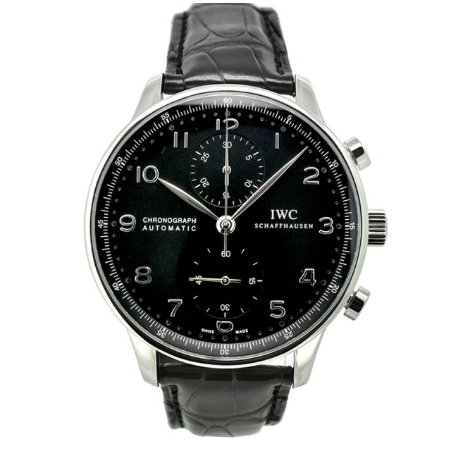 IWC　ポルトギーゼ クロノグラフ　IW371447　ブラック　41mm　USED　中古