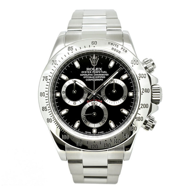 ロレックス　ROLEX　デイトナ　Ref.116520　SS　ブラック　ランダム番　鏡面バックル　USED　中古