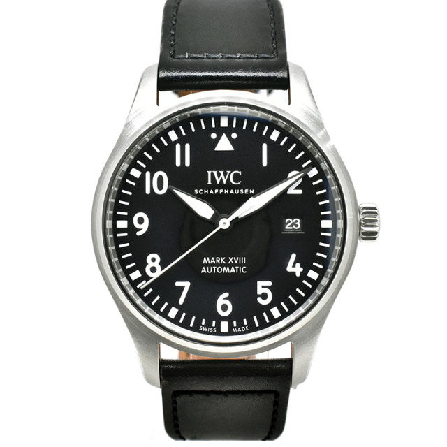 IWC　パイロットウォッチ　マーク18　IW327001　ブラック　革　40mm　USED　中古