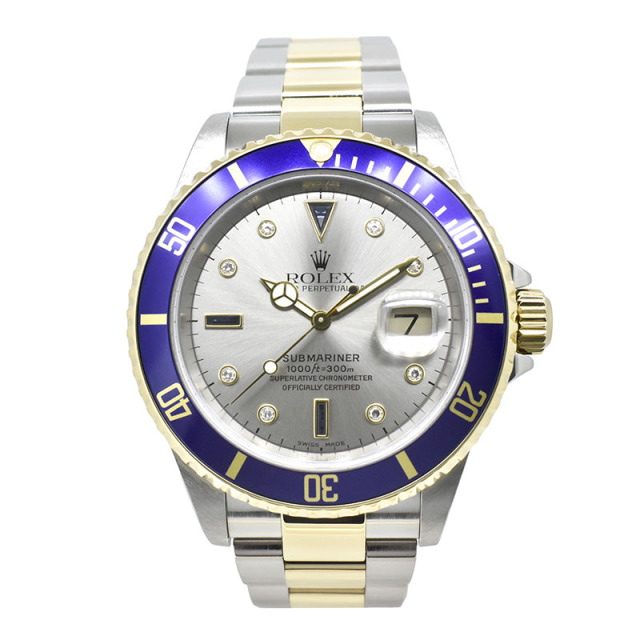 ロレックス　ROLEX　サブマリーナデイト　Ref.16613SG　グレー　SS×YG　K番　40mm　USED　中古