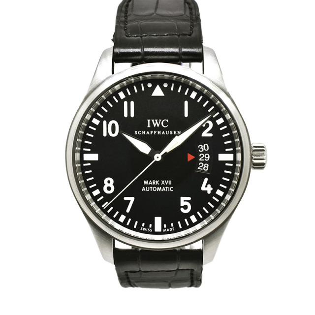 IWC　マーク17　IW326501　ブラック　SS　41mm　革　USED　中古