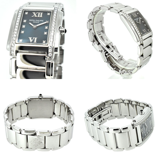 パテックフィリップ PATEK PHILIPPE Twenty-4 4910/10A-012 ブルー 25×30mm USED 中古