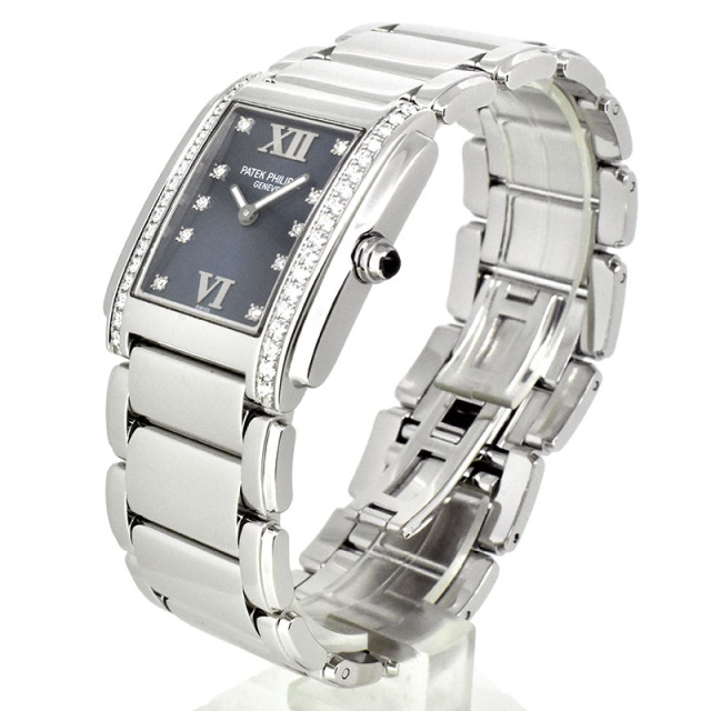 パテックフィリップ PATEK PHILIPPE Twenty-4 4910/10A-012 ブルー 25×30mm USED 中古