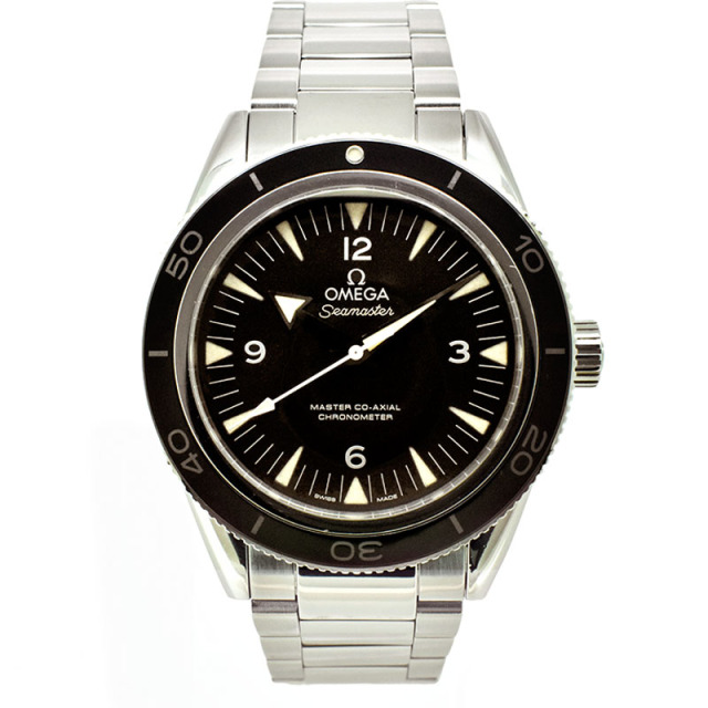 オメガ　OMEGA　シーマスター300 マスターコーアクシャル　233.30.41.21.01.001　SS　ブラック　41mm　USED　中古