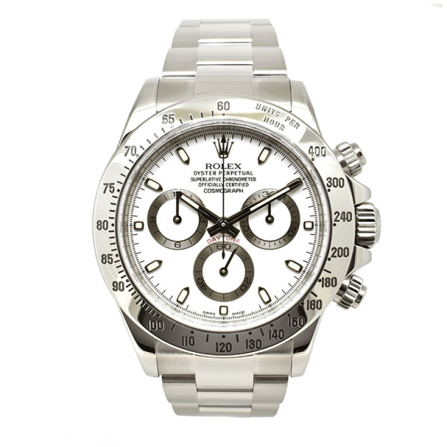 ロレックス　ROLEX　デイトナ　Ref.116520　SS　ホワイト　ランダム番　最終鏡面バックル　USED　中古