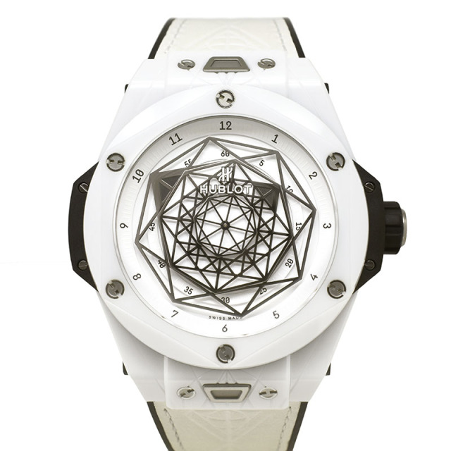 ウブロ　HUBLOT　ビッグバン ウニコ サンブルー セラミックホワイト　415.HX.2027.VR.MXM19　世界200本限定　45mm　USED　中古