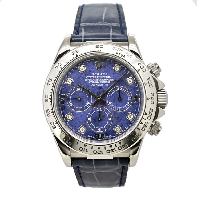 ロレックス　ROLEX　デイトナ　Ref.16519G　ソーダライト　18KWG　8Pダイヤ　A番　40mm　USED　中古